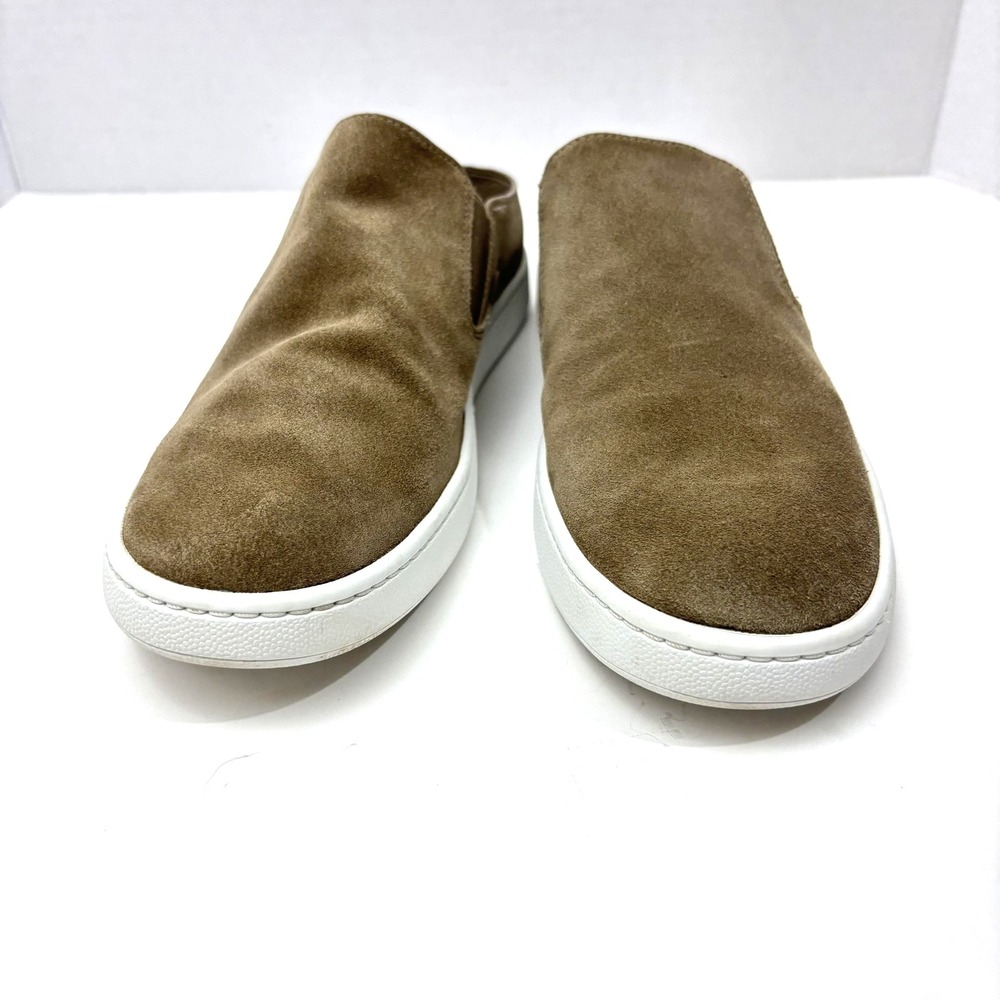 Vince Slip‎ On Suede Leather Shoes Womens Size 8 38 Beige Casual Flats Sneakers - Picture 2 of 14